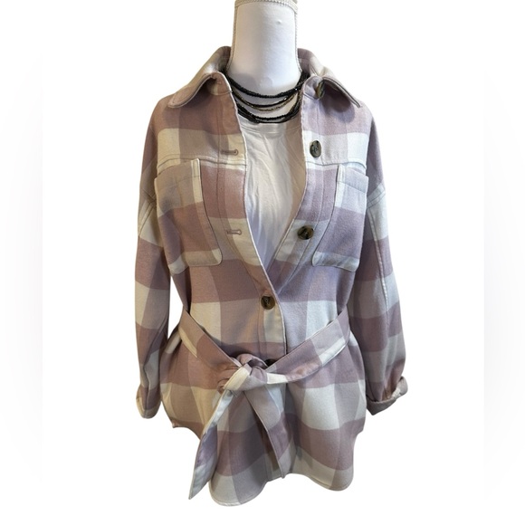a new day Jackets & Blazers - A New Day Plaid oversized Shacket size small